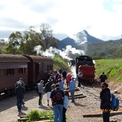 The engines getting into position