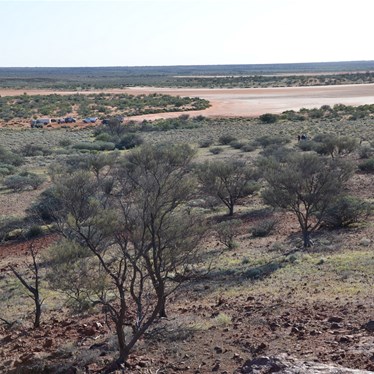 Looking down to Lake Harris