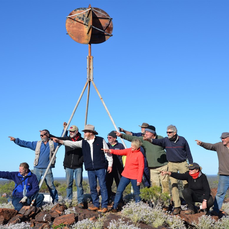 Which way is West from the top of Mount Christie