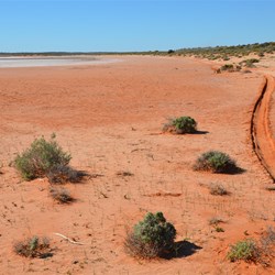 Travelling along the edge of the Wilkinson Lakes