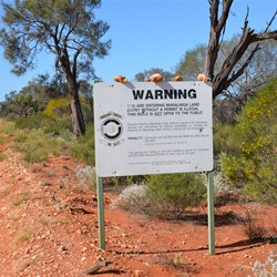 Leaving the Maralinga Tjarutja Aboriginal Lands