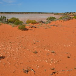 The top of the dune contained lots of Aboriginal stone chip pings
