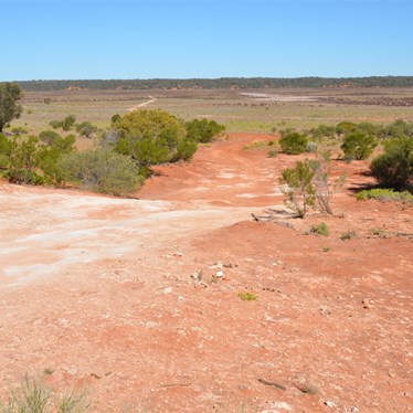 Looking back to the western side of Serpentine Lakes