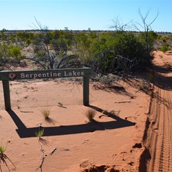Just about to cross Serpentine Lakes