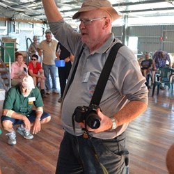 The auctioneer and master Yabby trapper...Scrubby. What a character!
