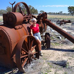 Me alongside another old relic at old Dunlop farm