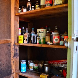 still stocked pantry at abandoned New Chum homestead 