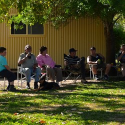 members at the afternoon drawing of raffles and get together
