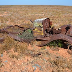 This old car did not survive the Caravan Track