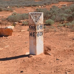 Milage sign on the way south from Cook