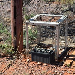 Old Battery box at the base of the tower