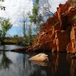 The pool at the mouth of the Yandagooge Gap