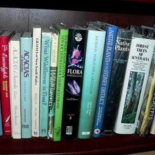 A selection of "plant" books - too bulky to take travelling.