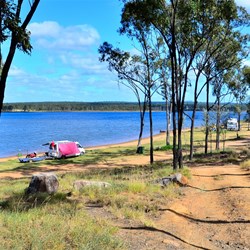Campsites along the water