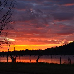 sunset on Lake Nuga Nuga