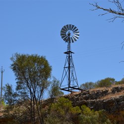A close up of the windmill