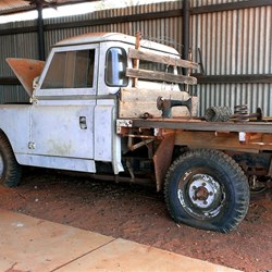 old truck at abandoned New Chum station Western NSW