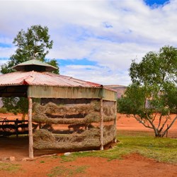 rustic camp kitchen at Mount Augustus resort WA