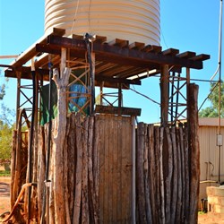 rustic bathroom at Bullara station WA