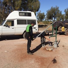 Hand pump at Jupiter well
