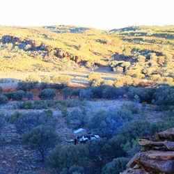 Our camp at Laycock's Hill (Watson Range)
