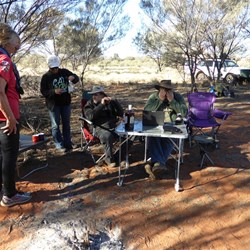 Arriving back at camp