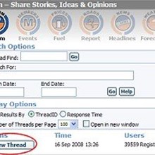 New Thread button in the Forum
