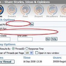 Forum Search Fields