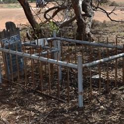 The tragic grave site of a mother and 2 young children drowned in the Murray in 1910