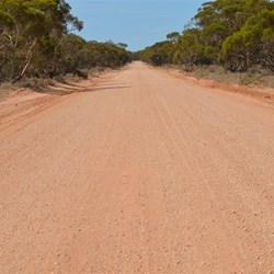 The last sections of the Old Main Road before the bitumen started again