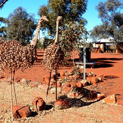 sculptures at Mt Ive station