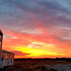 sunrise at Koonalda camp