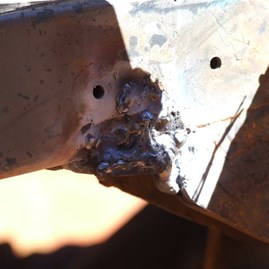 A very ugly but effective weld!