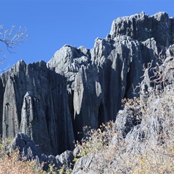 Cathedral-like limestone formations at Mungana Archways