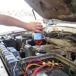 Step 5.  Fill the engine with the clean oil