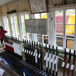 In the signal cabin
