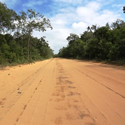 The Old Telegraph Track might be more exciting but we're a long way from home if we get stuck or break anything