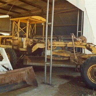 The original gunbarrel road construction party grader