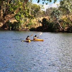 A canoeing couple