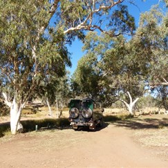 Our secret campsite north of Alice
