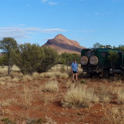 Our campsite near eastern end of Mount Leibig