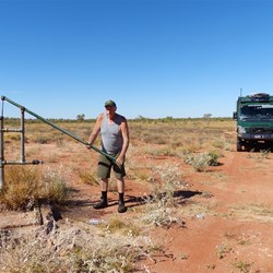 Our hand pump camp site
