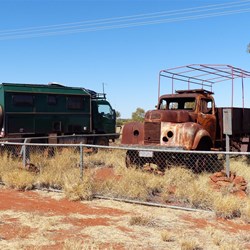 Len Beadell's burnt out ration truck