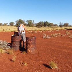 Gary Junction - the 'visitor's book on the 44 gal drum