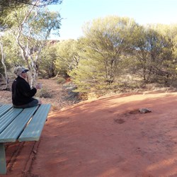 Relaxing in Gosse Bluff