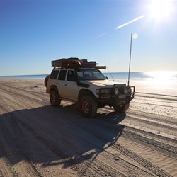 On the beach in the 80