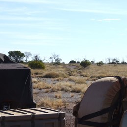 Our track west on the Cleared Line