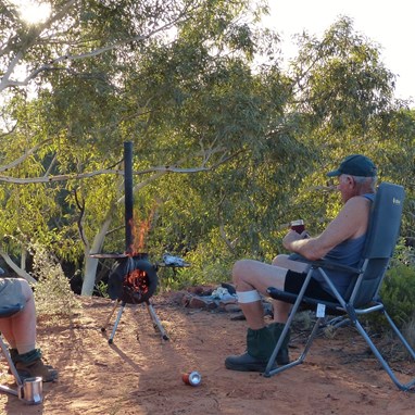 Relaxing in front of ozpig