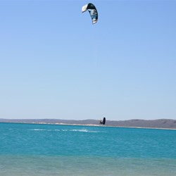 Kite surfers at Sth Lefroy Bay, Ningaloo Station