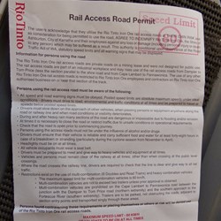 Rail Access Road permit